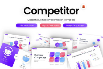 Competitor Business section PowerPoint Template